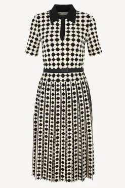 Femme Tory Burch Robe Polo Vanille/Noir
