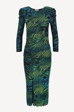 Femme Diane von Furstenberg Robe Priyanka En Bleu Moire