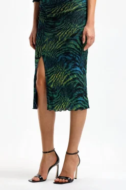 Femme Diane von Furstenberg Robe Priyanka En Bleu Moire