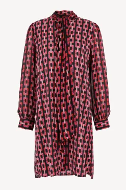 Femme Diane von Furstenberg Robe Prue En Chaine Rouge