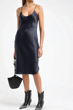 Femme Nili Lotan Robe Short Cami En Marine Fonce