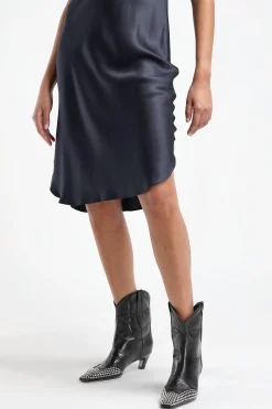 Femme Nili Lotan Robe Short Cami En Marine Fonce