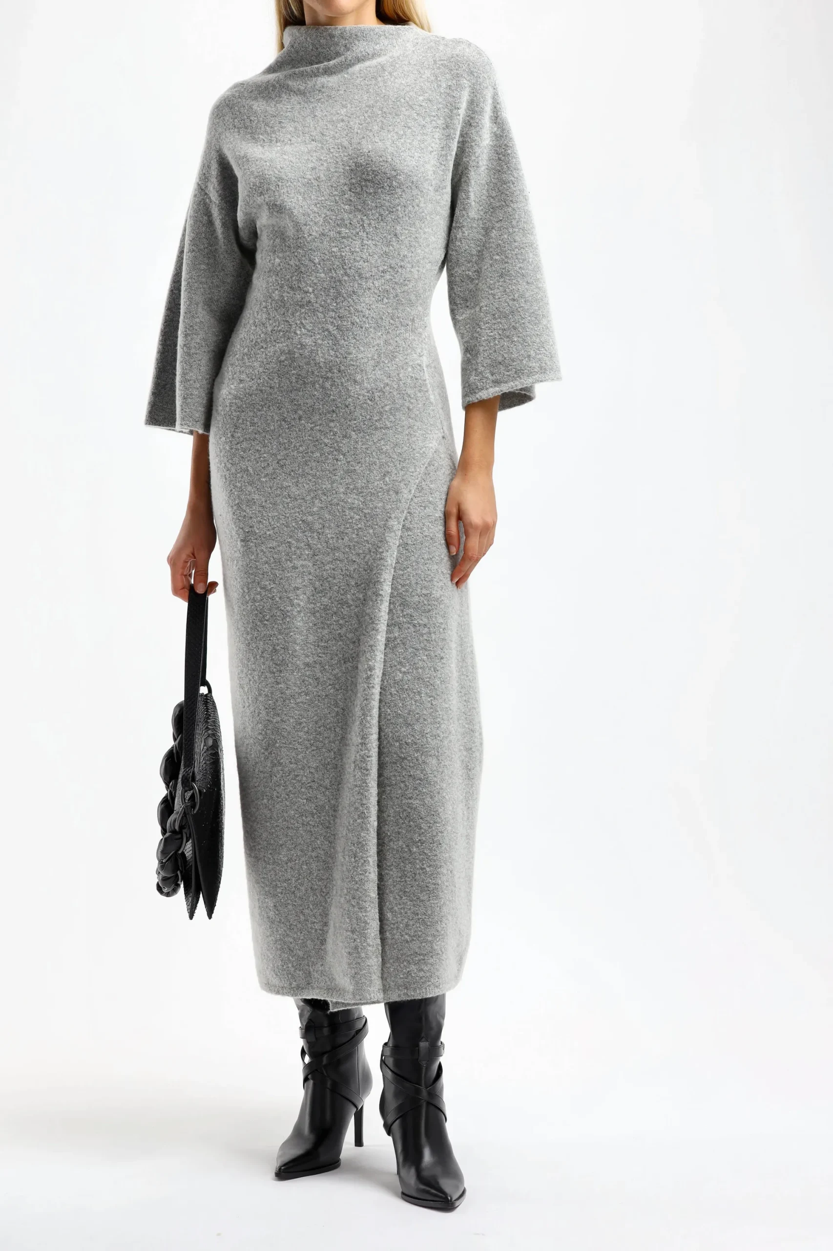 Femme Proenza Schouler Robe Tricotee Wool En Gris Clair