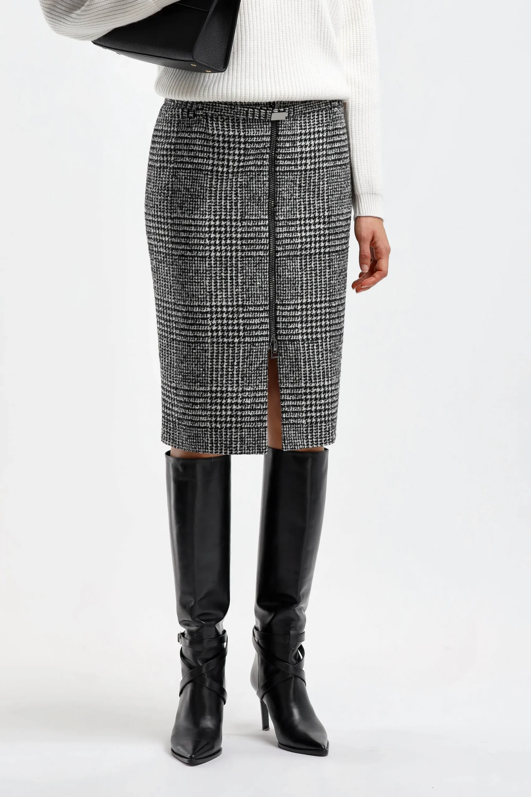 Femme Tom Ford Rock Fitted Dans Chalk/Noir