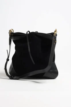Femme Isabel Marant Sac Botsy Day Suede En Noir