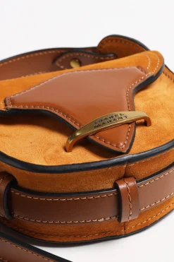 Femme Isabel Marant Sac Botsy Mini Suede En Terre De Sienne
