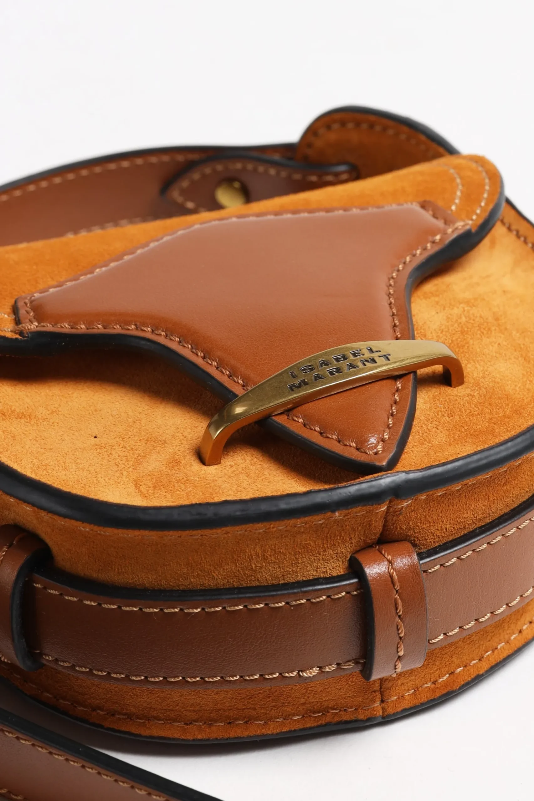 Femme Isabel Marant Sac Botsy Mini Suede En Terre De Sienne