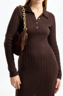 Femme Khaite Sac Clara Suede A Coffee