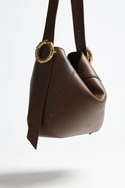 Femme Lanvin Sac Melodie Hobo Pm En Chestnut
