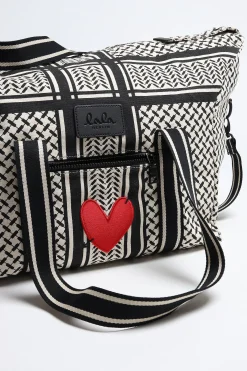 Femme Lala Berlin x Anita Hass Sac Muriel 'Heart' En Noir Et Blanc