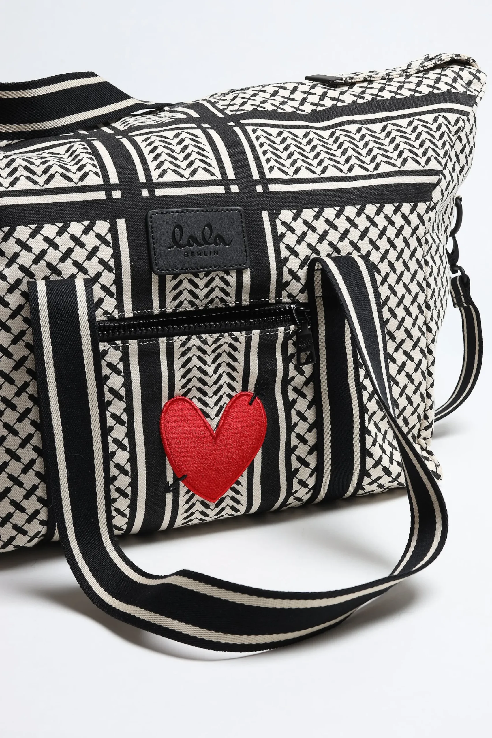 Femme Lala Berlin x Anita Hass Sac Muriel 'Heart' En Noir Et Blanc
