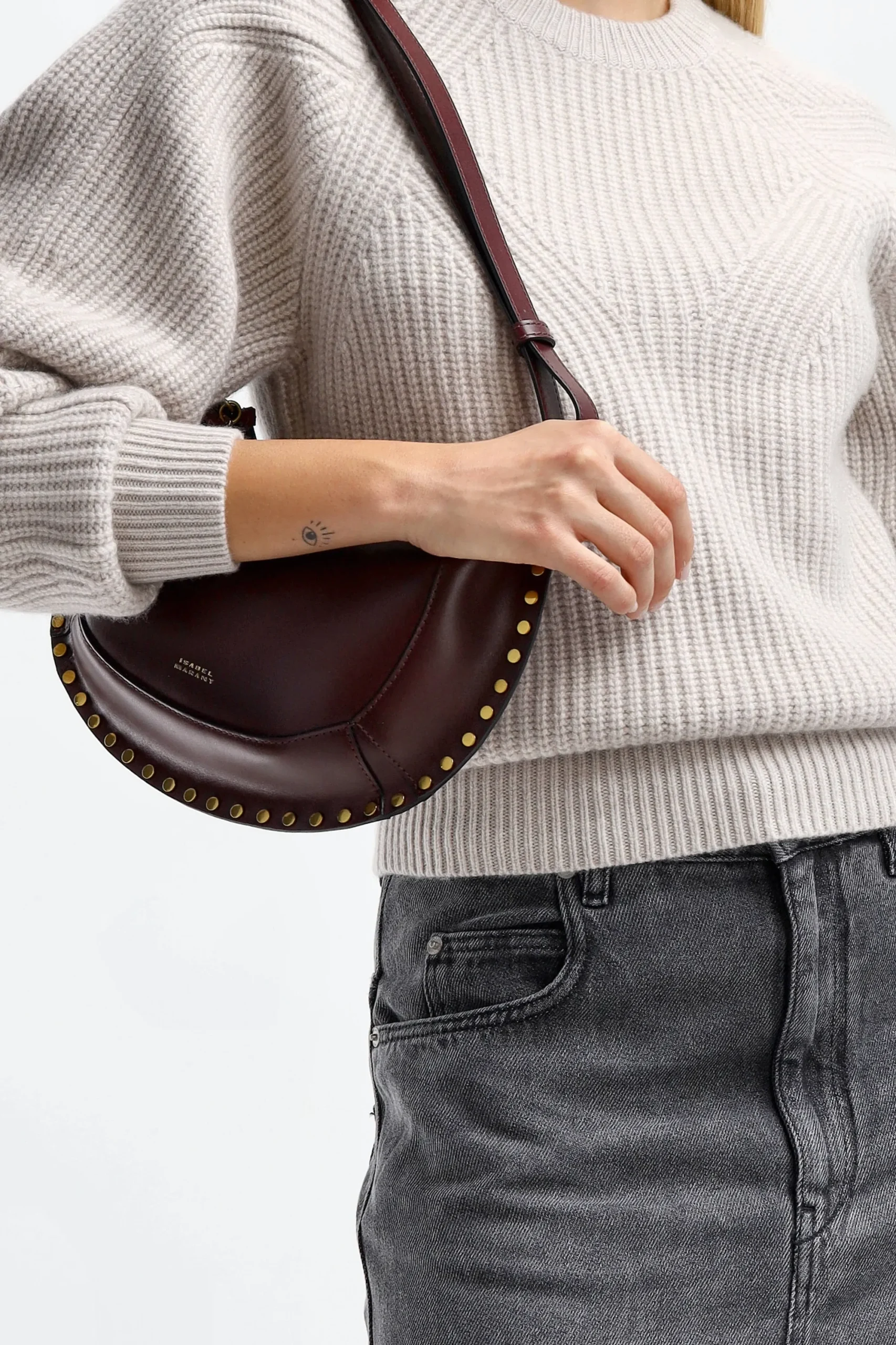 Femme Isabel Marant Sac Oskan Moon In Burgundy