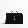 Femme Savette Sac Symmetry Pochette En Daim Noir