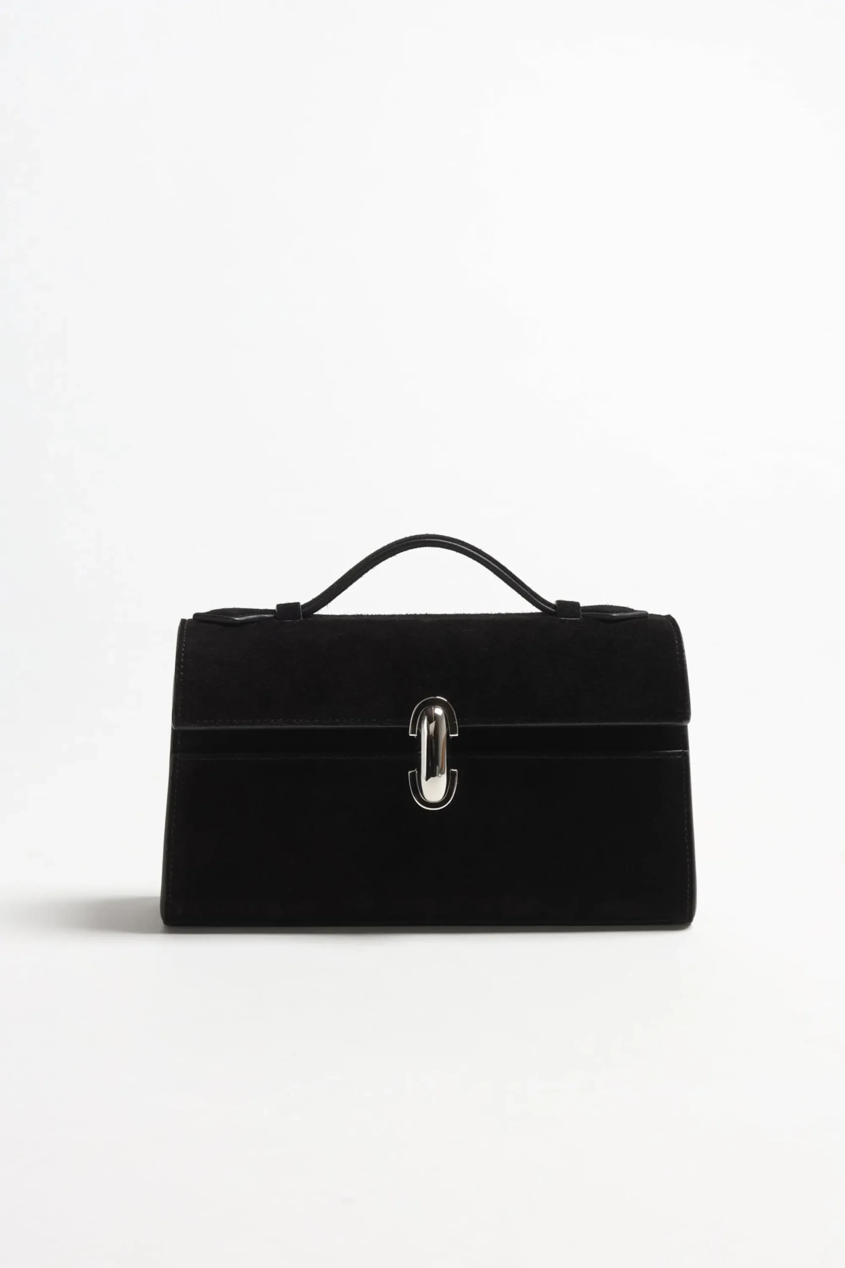 Femme Savette Sac Symmetry Pochette En Daim Noir