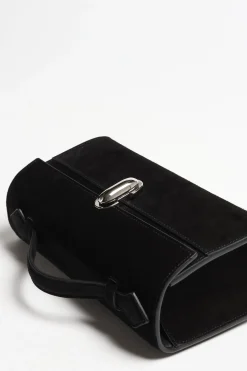 Femme Savette Sac Symmetry Pochette En Daim Noir