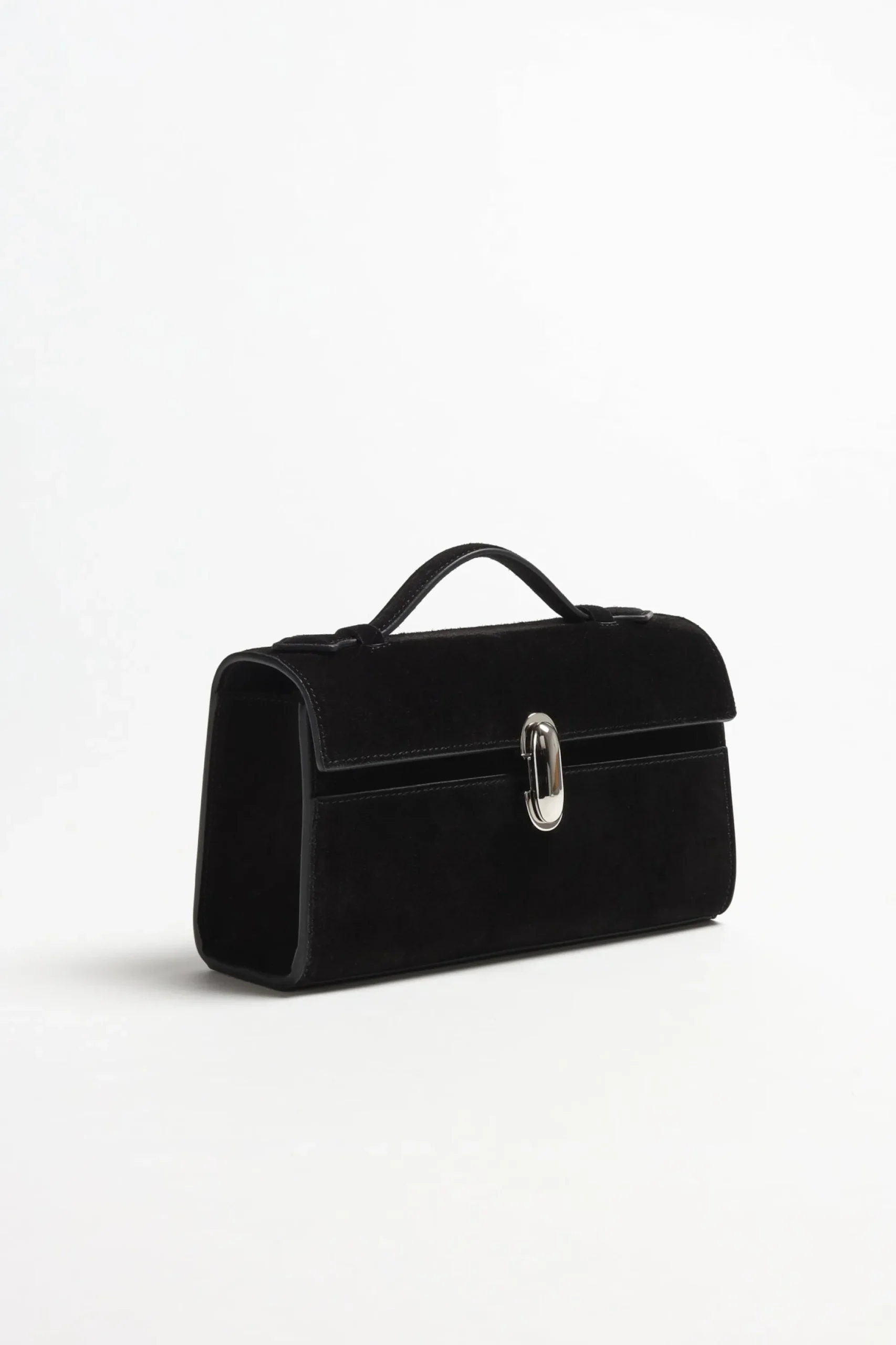 Femme Savette Sac Symmetry Pochette En Daim Noir