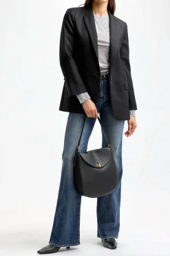 Femme Savette Sac Tondo Hobo Large En Noir