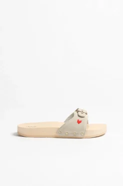 Femme Scholl x Anita Hass Sandale Pescura Flat En Beige