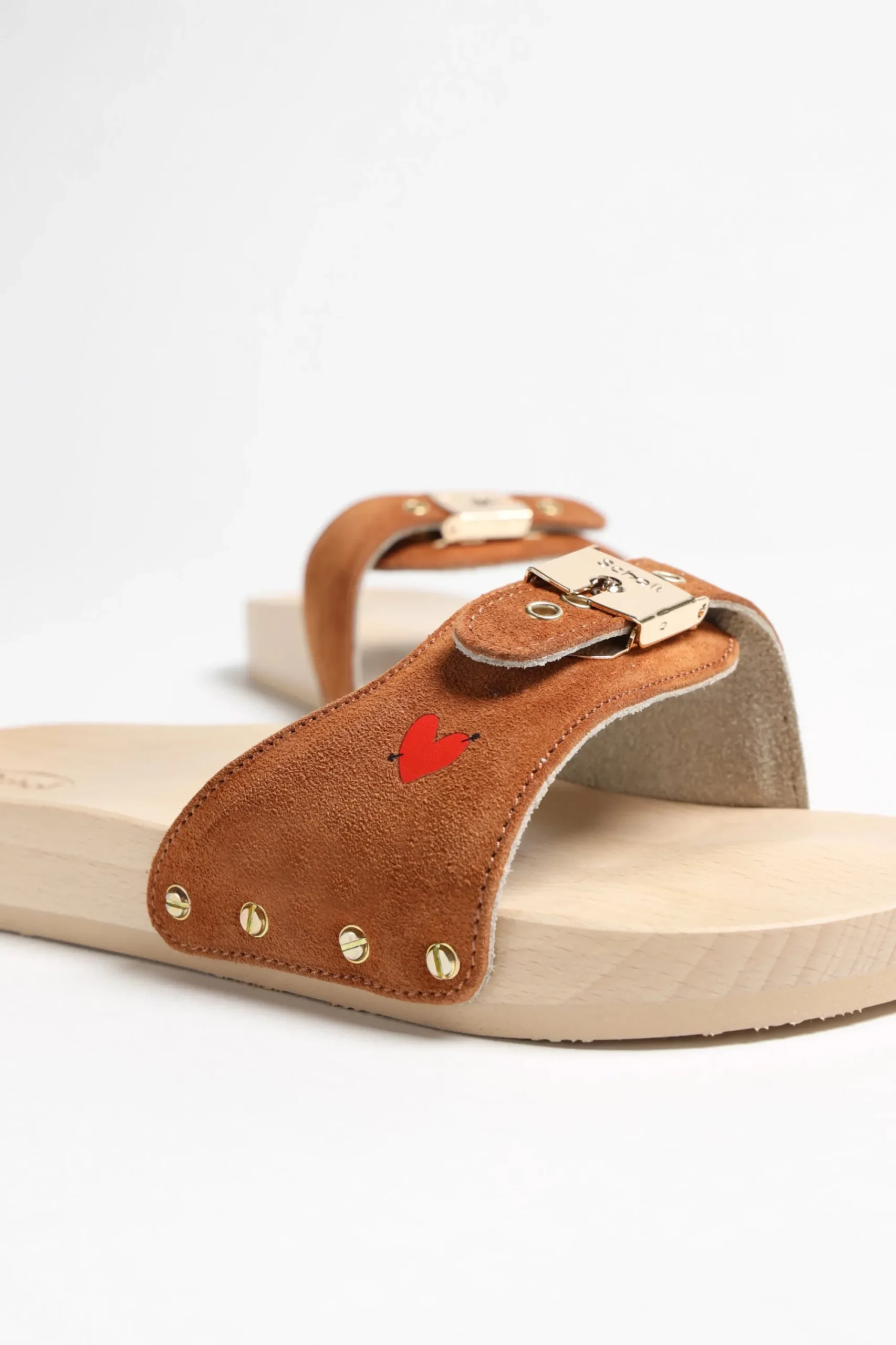 Femme Scholl x Anita Hass Sandale Pescura Flat En Cognac