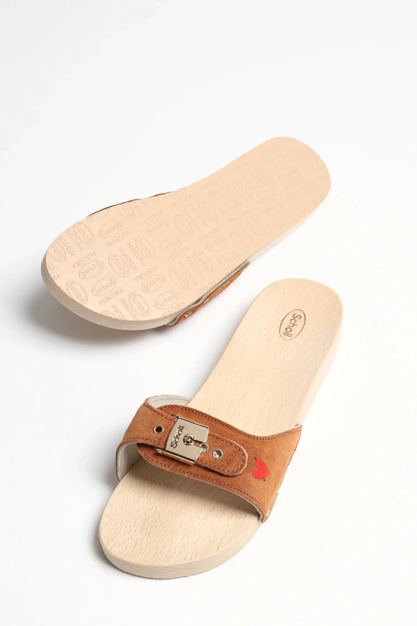 Femme Scholl x Anita Hass Sandale Pescura Flat En Cognac