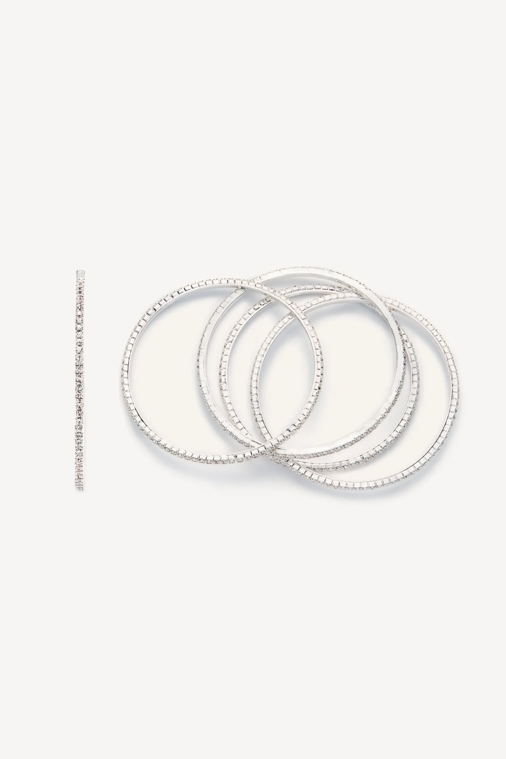 Femme Magda Butrym Set De 5 Bracelets Hoop En Argent