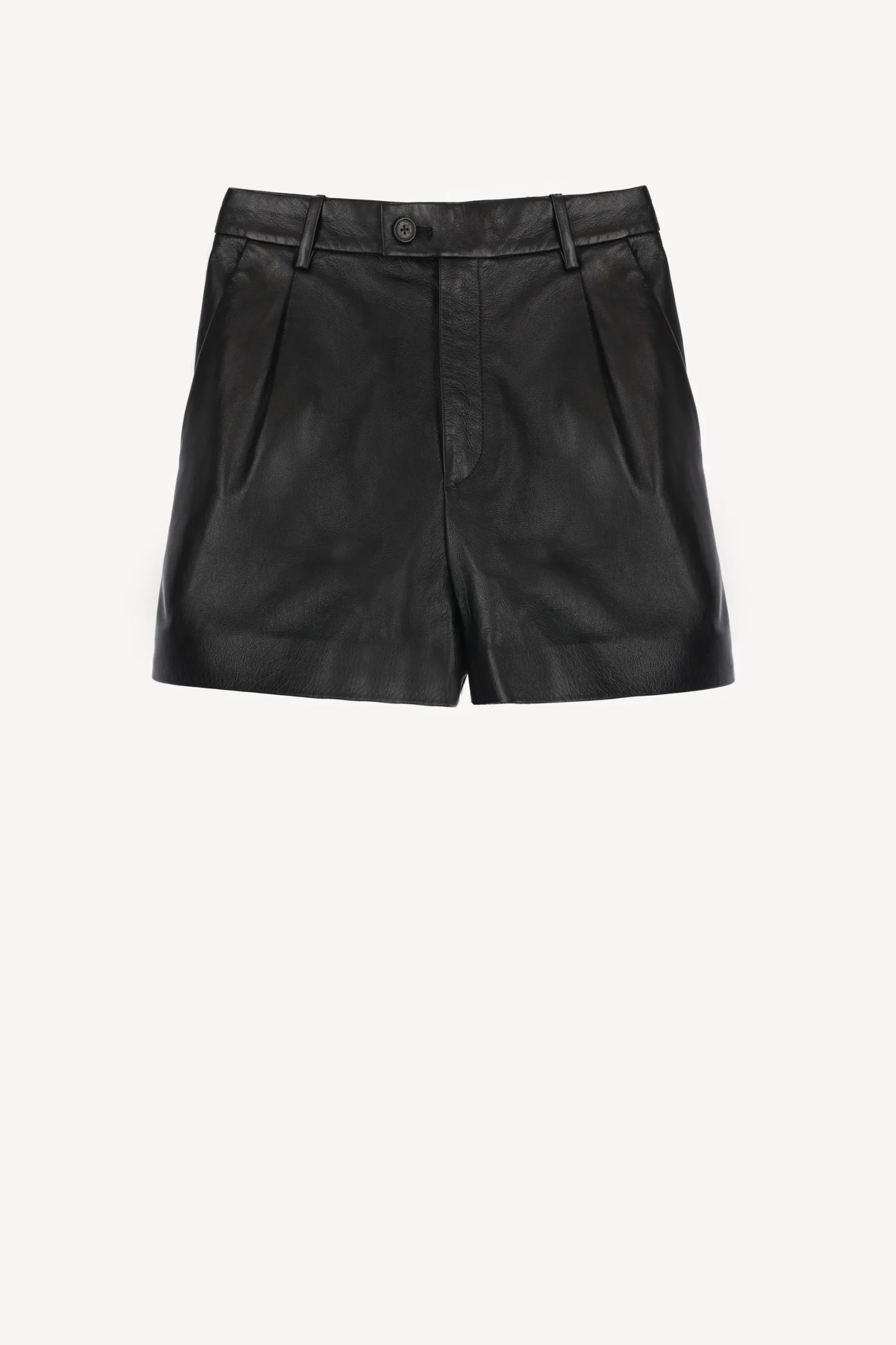 Femme Nili Lotan Short En Cuir Cassie En Noir