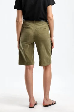 Femme Nili Lotan Short Lucca En Vert Olive