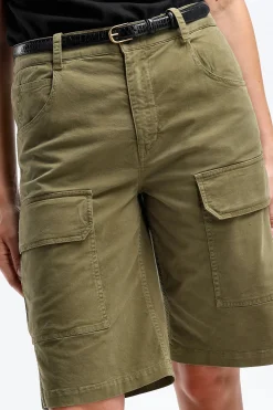 Femme Nili Lotan Short Lucca En Vert Olive