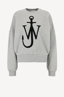 Femme JW Anderson Sweat-Shirt Anchor En Gris