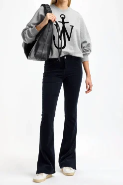 Femme JW Anderson Sweat-Shirt Anchor En Gris