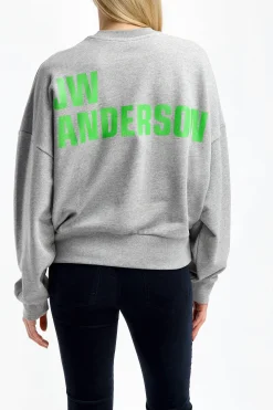 Femme JW Anderson Sweat-Shirt Anchor En Gris
