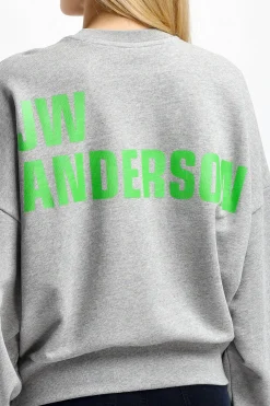 Femme JW Anderson Sweat-Shirt Anchor En Gris