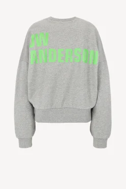 Femme JW Anderson Sweat-Shirt Anchor En Gris