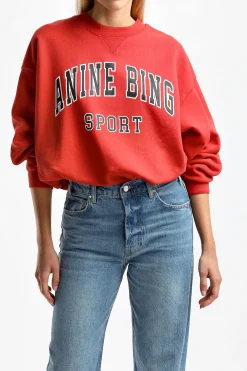Femme Anine Bing Sweat-Shirt Jaci En Rouge