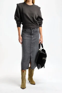 Femme Marant Etoile Sweat-Shirt Masson Dans Faded Black