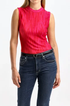 Femme Missoni Top En Rose Space Dye