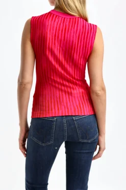 Femme Missoni Top En Rose Space Dye