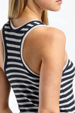 Femme Dorothee Schumacher Top Endless En Bleu Marine/Argent