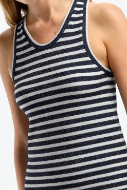 Femme Dorothee Schumacher Top Endless En Bleu Marine/Argent