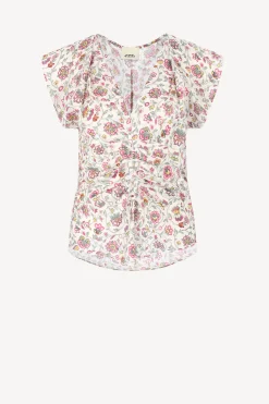 Femme Isabel Marant Top Lonea En Ecru