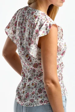 Femme Isabel Marant Top Lonea En Ecru