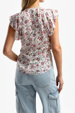 Femme Isabel Marant Top Lonea En Ecru