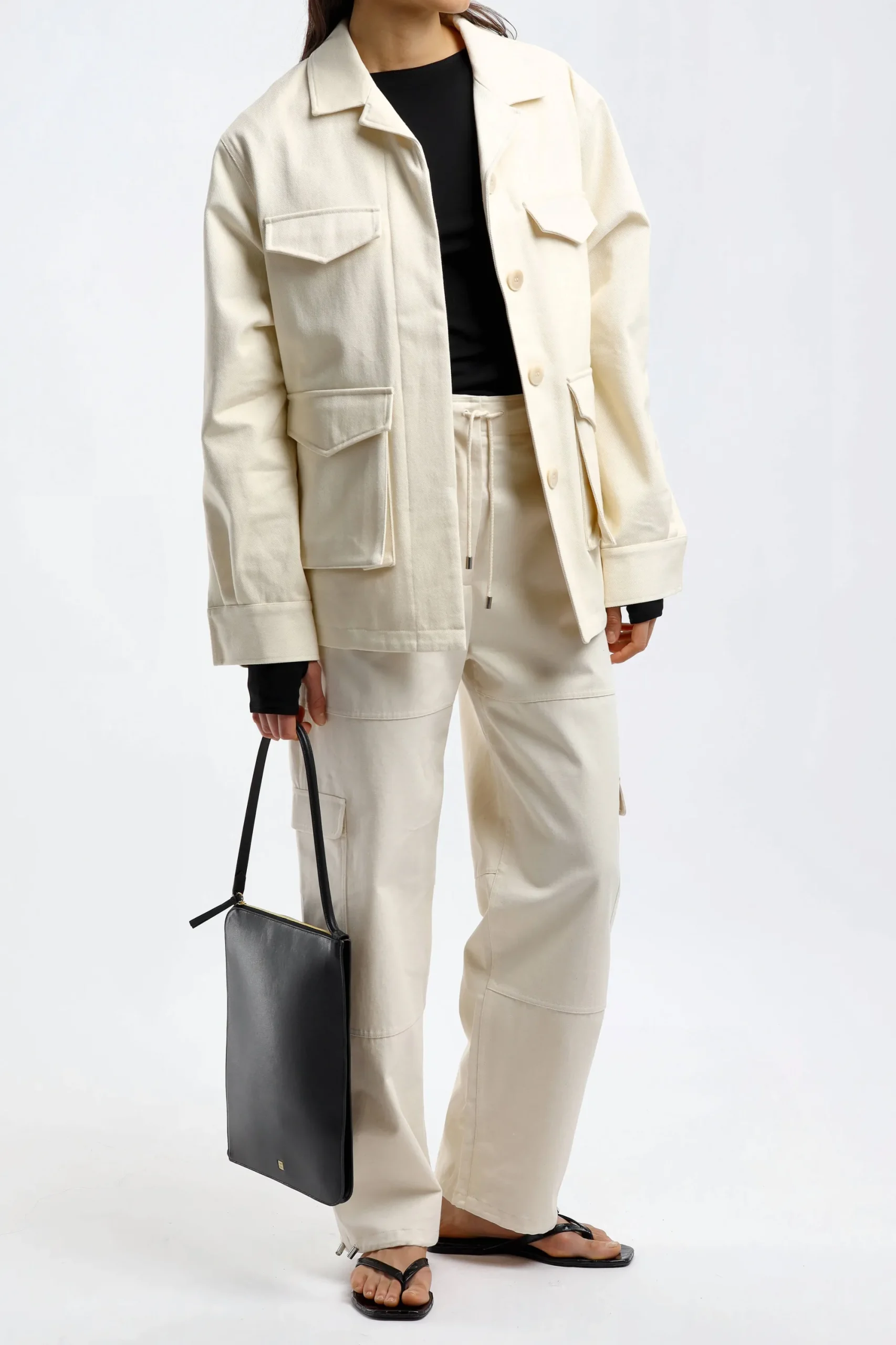 Femme Toteme Tote Slim En Noir