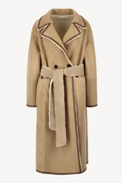 Femme Closed Trench-Coat En Shetland