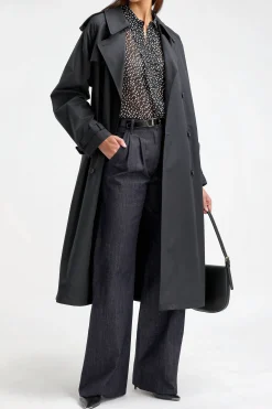 Femme Nili Lotan Trench-Coat Tanner En Noir