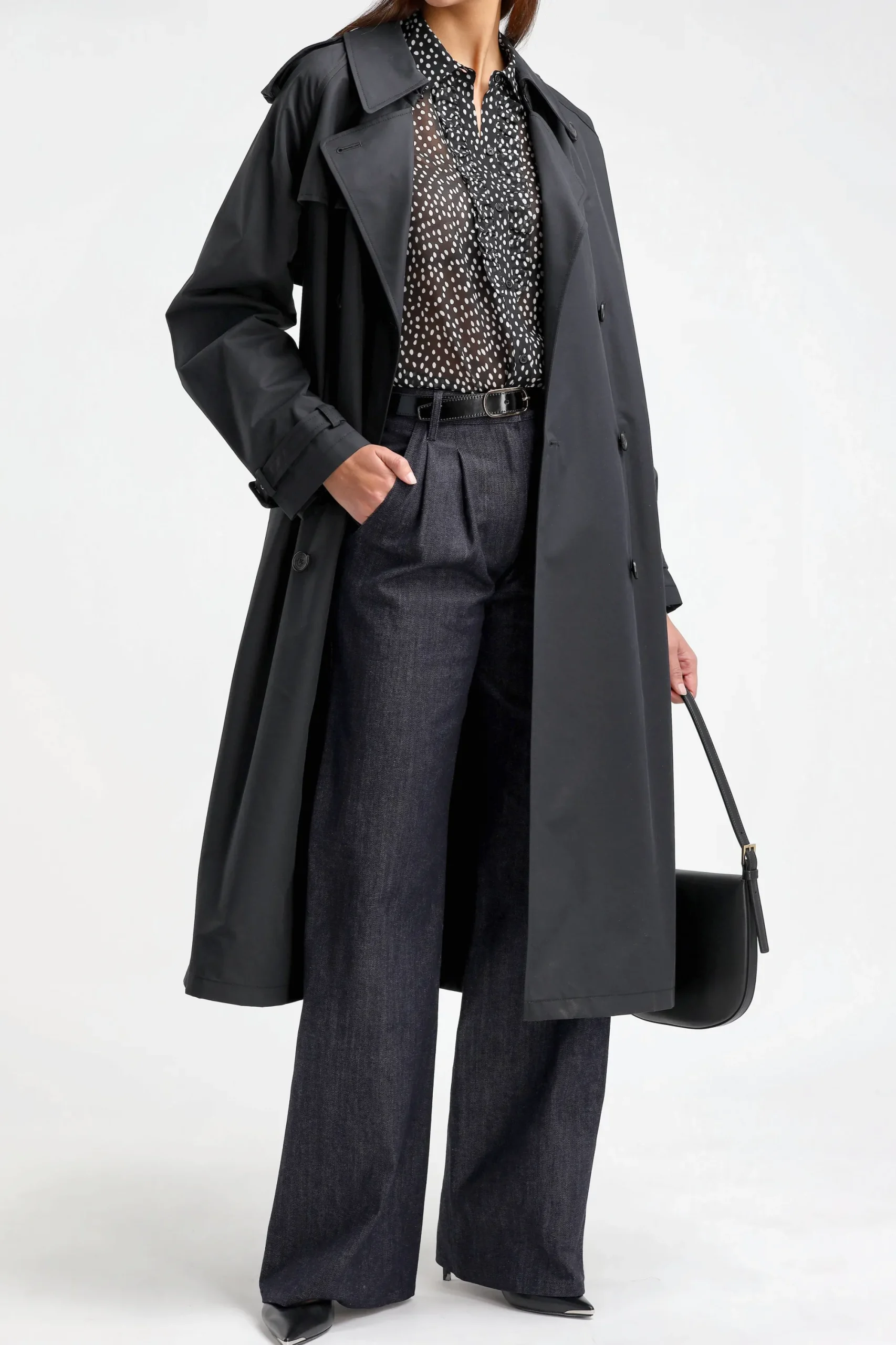Femme Nili Lotan Trench-Coat Tanner En Noir