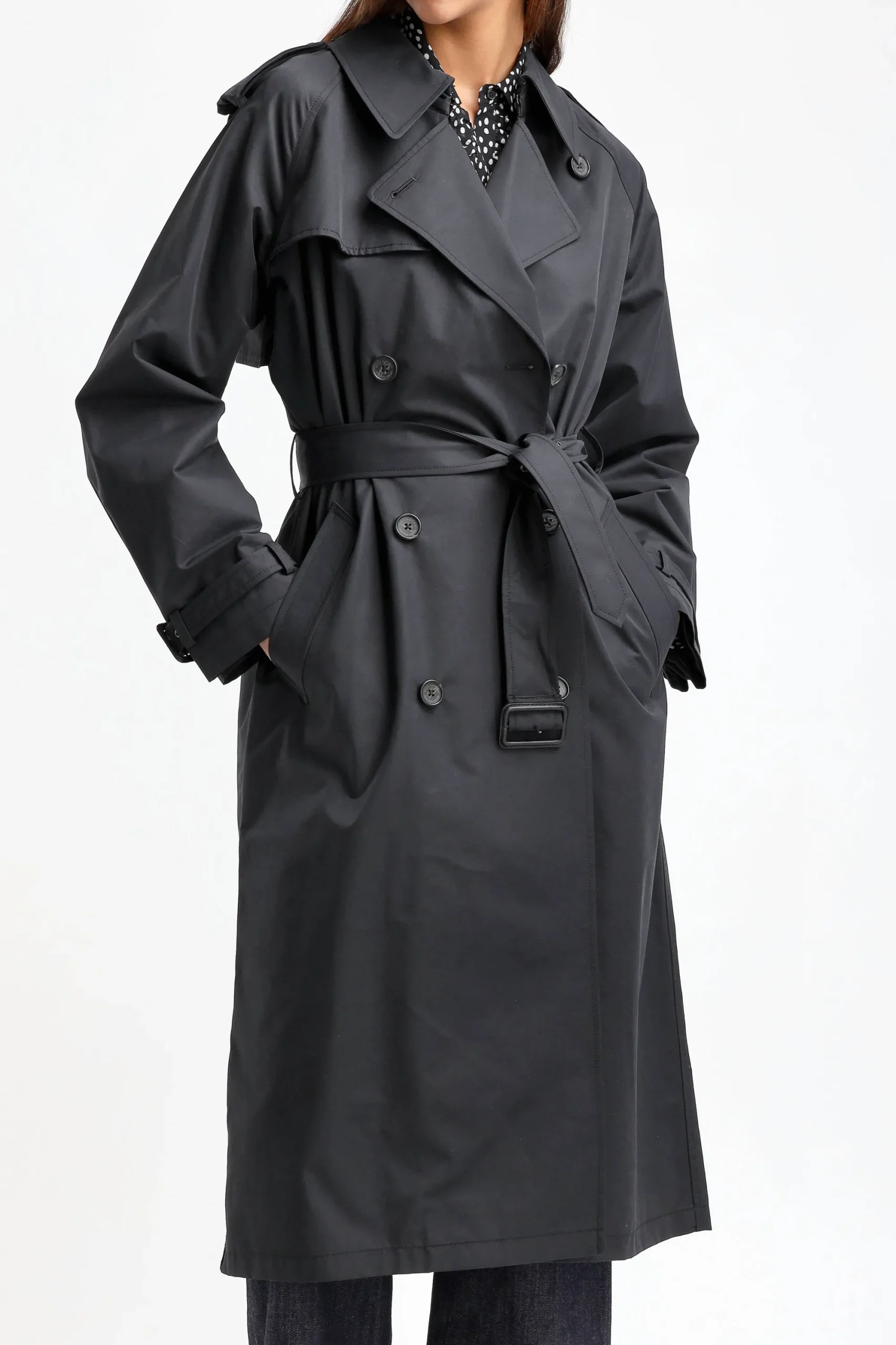 Femme Nili Lotan Trench-Coat Tanner En Noir