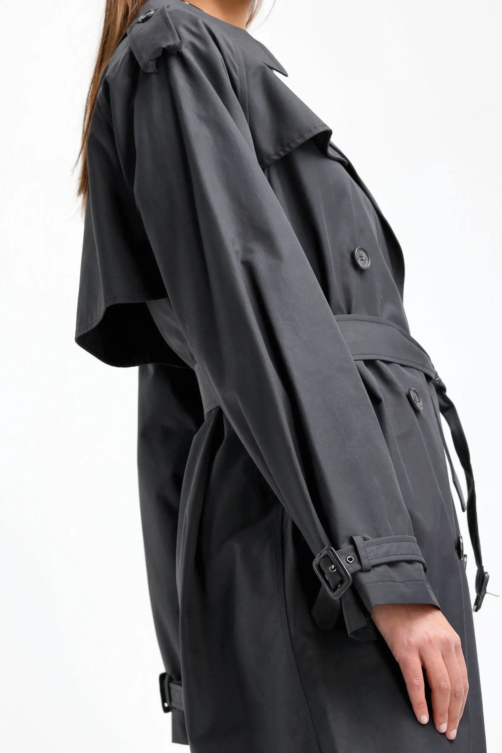 Femme Nili Lotan Trench-Coat Tanner En Noir