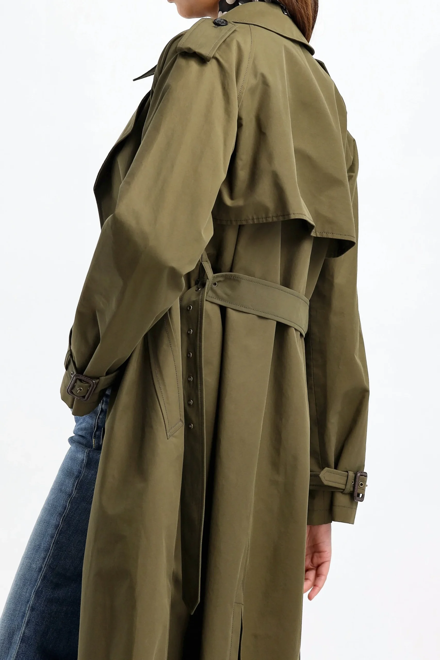 Femme Nili Lotan Trench-Coat Tanner En Olive