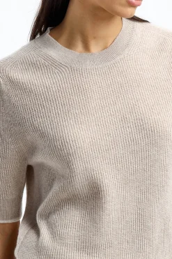 Femme Lisa Yang Tricot Gigi En Sable/Creme